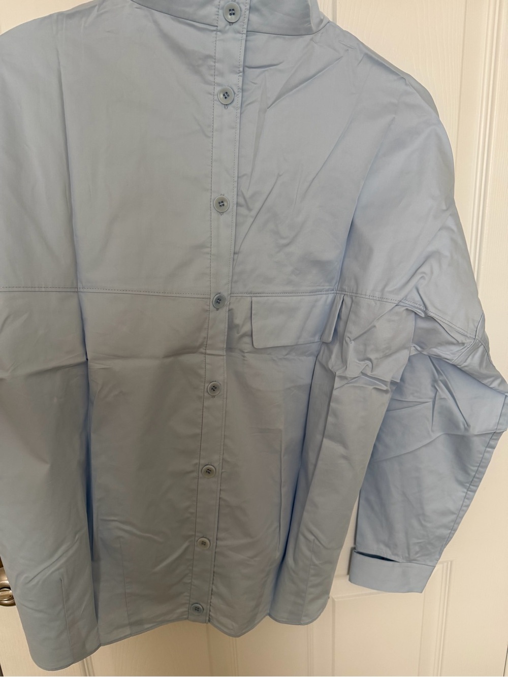 Tibi Eco Poplin Funnel Neck Dolman Top - size S - Picture 8 of 10